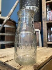 Vintage Half Pint Milk Bottle C W Reed Dairy Beaver Falls Pennsylvania Bottle picture