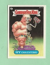 1988 Garbage Pail Kids Series 15 Card #601b Hy Cholesterol - Die-Cut picture