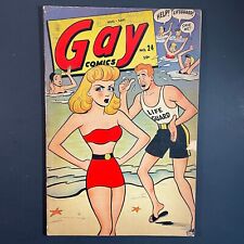 Gay Comics 24 GOLDEN AGE Timely 1946 Good Girl Tessie the Typist cover Wolverton picture