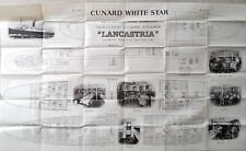 SS LANCASTRIA Cunard White Star  Third Class Deck Plan January 1937 Sunk WWII picture