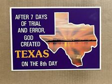 Postcard Texas Humor Bible God Created TX Vintage PC picture