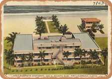 Metal Sign - Florida Postcard - Marie Antoinette Apartments, 2222 N. Atlantic B picture