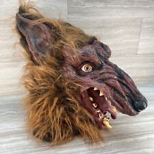 Realistic Movie Style Fur Latex Werewolf Halloween Mask Brown Color Pullover picture