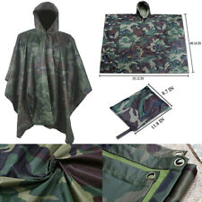 Tactical Rain Poncho - Army Military Poncho Shelter - Waterproof Ripstop Camping picture