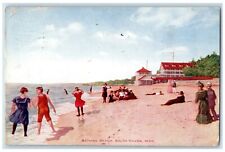 1916 View Of Bathing Beach South Haven Michigan MI Posted Antique Postcard picture