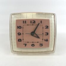 🔥1950s GE Telechron Pink Kitchen Clock Model 2H108S MCM WORKS🔥 picture
