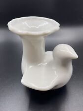 Vintage 1970’s Swedish Modern/White Porcelain Bird Bud Vase/Dove/ 3” H picture
