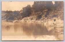 American River at Folsom California CA 1907 Real Photo RPPC picture