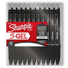 Sharpie S-Gel Pens, Medium Point (0.7 mm), Black Ink, 22 Count picture