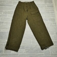 VINTAGE Motecht Door Wool Pants Green Wool Cargo Military Size 28x29 Button Fly picture