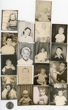 (17) Vintage PHOTOBOOTH photo lot / CHILDREN Kids MONKEYS Boys GIRLS & Mutations picture