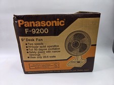 NEW Vintage PANASONIC F-9200 2 Speed Oscillation Desk Fan 9" Brown picture
