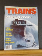 Trains Magazine 1995 December Ontario's last snowpolos BN Chciago Racetrack Wint picture