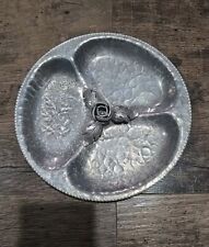 Vintage Continental Hand Wrought Silverlook Aluminum 729 Divided Serving Dish picture