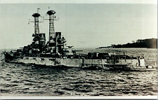 Vtg Battleship USS Deleware BB 28 US Navy RPPC Real Photo Postcard picture