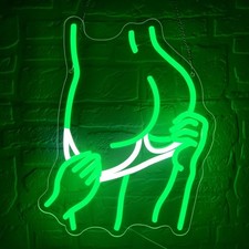 16"x12" Girl Lady Sex Love Bathroom LED Neon Sign With Dimmer USB Powered Light picture