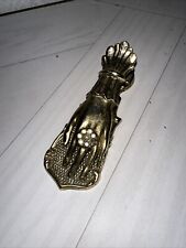 Vintage Solid Brass Victorian Hand Clip Note Paper Holder Wall Hanging picture
