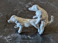 Vintage 2" Mating Dogs Funny Cast Lead Metal Novelty Miniature Figurine picture