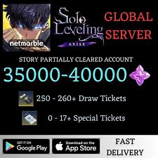 Solo Leveling Arise Global Server 35000-40000 ES/250+/0-17+ tix Reroll picture