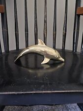Vintage Brass Dolphin Figurine Sculpture  picture