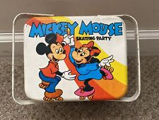 Mickey Mouse Vintage Lunch Box RARE design Tin 60's Disney's Skating Party picture