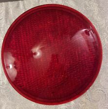 Vintage Corning Red Glass Traffic Light  Lens, 12”Diameter, Code 561070 picture