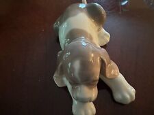 Lladro doggie figurine. Porcelain sleepy dog. picture