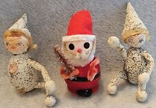 Vintage Christmas Styrofoam Santa Claus and Pipe Cleaner Pixie's Japan picture