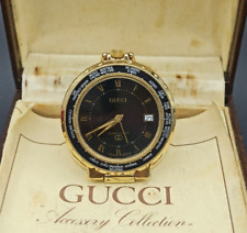 Iconic 80s Rare Vintage Gucci By Cartier World Travel Desk Pocket Watch picture