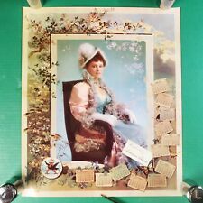 Budweiser Victorian Girl 12x14 Glossy 1976 Poster Mancave Beer Party Sexy Pin-up picture