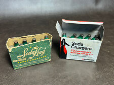Mid Century Soda King Super Charges CO2 Cartridges Lot & Irvinware Seltzer MCM picture