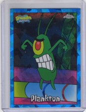 2025 Topps Chrome SpongeBob Sapphire #29 Plankton Base Card picture