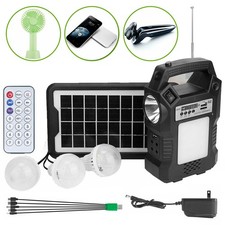 Solar Radio with FM Radio MP3 Player LED Flashlight Emergency Bulbs Camping K07 picture