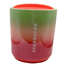 Starbucks Tumbler Lid 8 oz Watermelon Pink Green Travel Coffee Cup picture