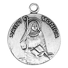 St Monica Medal Size .75 in Dia and 18 in Chain Beautiful Catholic Gift picture