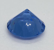 Vintage Blue Diamond Shaped Paperweight Cut Crystal Glass Tabletop Art Decor 22 picture