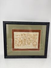 Mesa Verde Petroglyph Reproduction Art Handcrafted Jute & Recycle Paper Signed picture