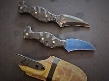 Custom Handmade fixed Blade Pikal Knife Reverse Edge With Trainer Carbon Steel picture