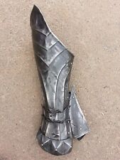 Blackened Pair of bracers with metal gloves, female knight cosplay armor, RT57 picture
