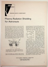 1960s NASA Avco Research Report Plasma Radiation Shielding Astronauts Space picture