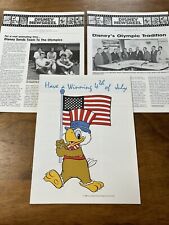 Vintage Disney Newsreel 1984 Olympics Paper Ephemera Lot Walt Disney Productions picture