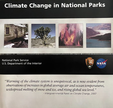 CLIMATE CHANGE in NATIONAL PARKS NATIONAL PARK SERVICE UNIGRID BROCHURE w/NASA picture