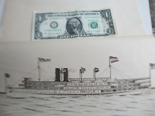 Orig. 1905 Pen/Ink Drawing, Long Island Sound Steamship Priscilla, Boston, Ship picture