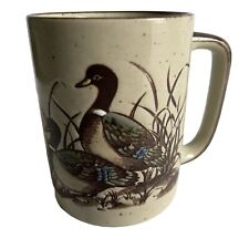 Otagiri Vintage Mallard Ducks Japan Mug Embossed Coffee Tea Cup Speckled picture