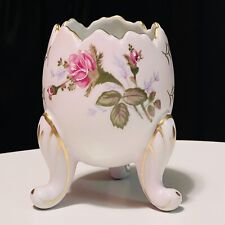 Vintage NAPCOWARE Light Pink w Gold Roses Three-Footed Cracked Egg C3199/S picture