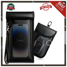 Faraday Bag Set for Phones and Car Keys RFID Signal Blocking Pouch Case Prote... picture