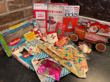 Nice Large Lot Of Vintage Kitschy Christmas Paper Ephemera- Boxes, Tags + Look picture