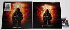 K.K. DOWNING SIGNED KK'S PRIEST SERMONS OF THE SINNER POSTER LP VINYL ALBUM +JSA picture