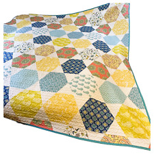 Mainstays Quilt Brights, Pastels Turquoises Blue, Yellow, Golds, Corals, 86