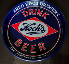 Vintage Fred Koch Brewery Dunkirk NY Drink Koch's Beer Tray - NICE Man Cave Art picture